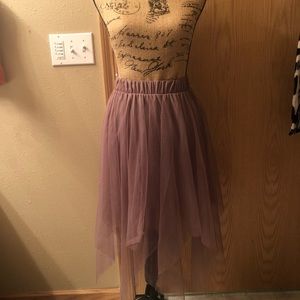 Flowing purple mauve skirt